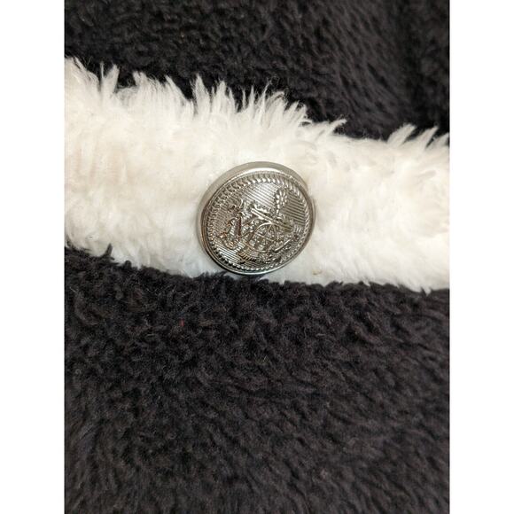 Trunk Project Size Large Fleece Jacket Black White Full Zip Pockets Long Sleeves - Picture 8 of 10